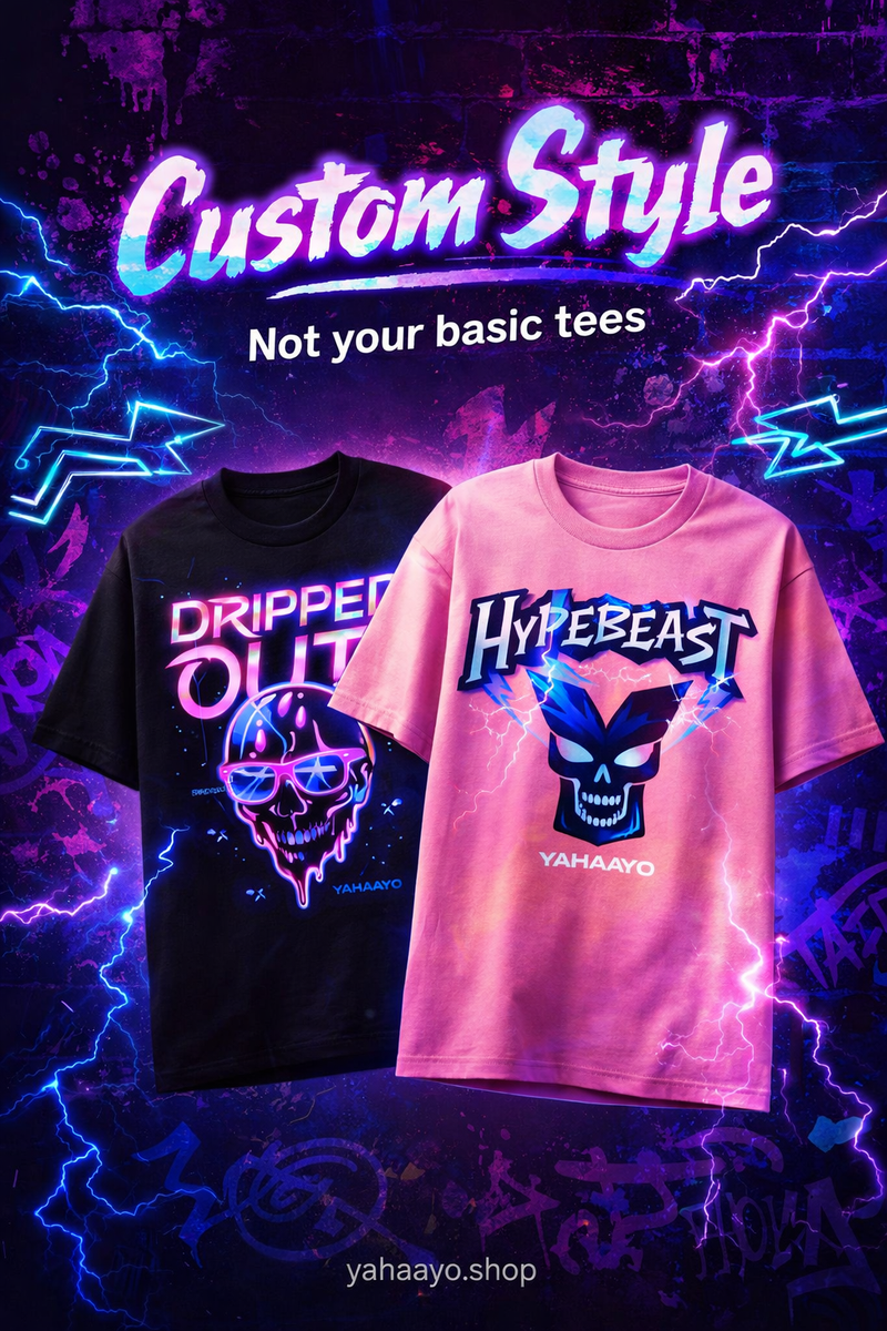 custom style - Yahaayo streetwear collection featuring graphic tees and premium apparel